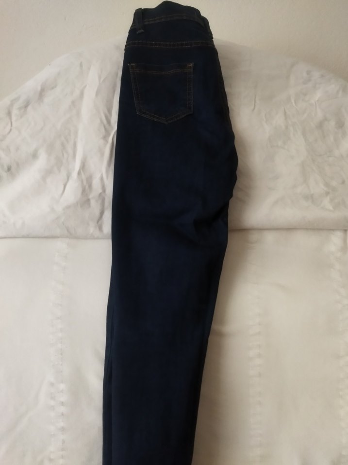 Tokalı Lacivert Skinny Kadın Kot Pantolon - Görsel 3