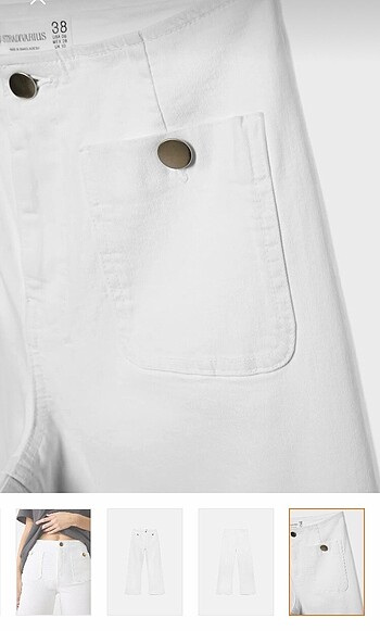 38 Beden Stradivarius wide leg pantolon