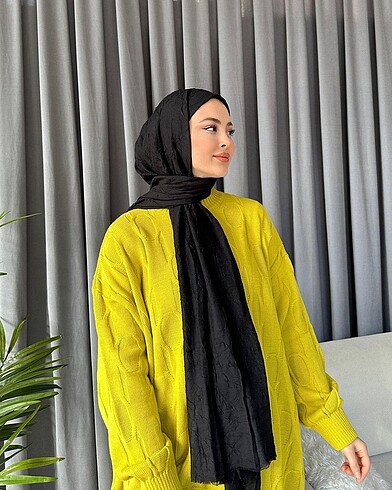 Organic scarfs siyah ve kahve şal