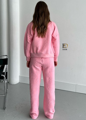Miu Miu MİU MİU EŞOFMAN TAKIMI Pembe Mini Kadın Eşofman Takımı