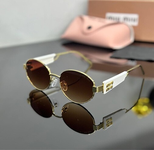 MIU MIU ???? ???????? Sunglasses+Box+Case+Cleaning Cloth Gözlü