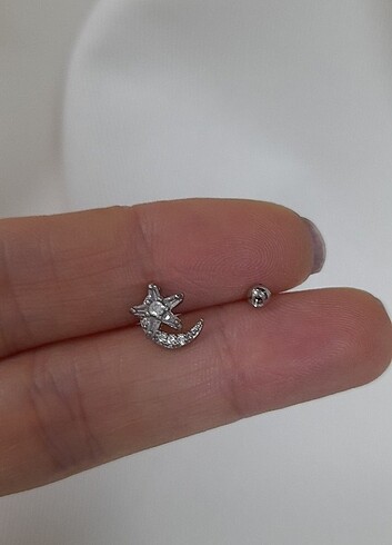 Cerrahi çelik piercing traguspiercing