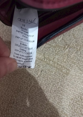 Kırmızı Deri Tokalı Kadın Çanta - Görsel 5