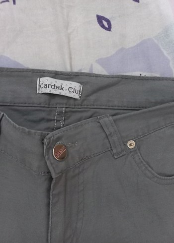 38 Beden gri Renk Gri Kadın Denim Bermuda Şort