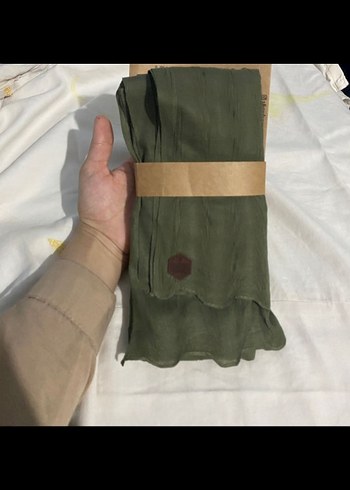 bambu pamuklu şal Keten Kuşaklı Kadın Şalı - Görsel 2