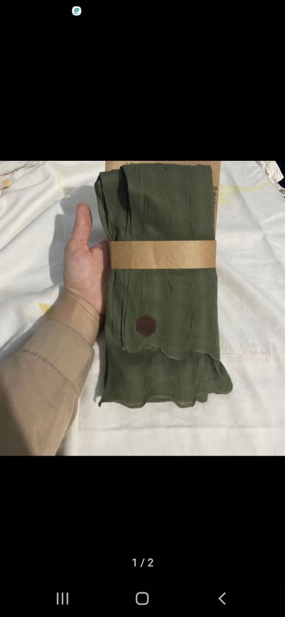 bambu pamuklu şal Keten Kuşaklı Kadın Şalı - Görsel 2