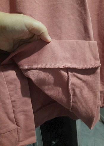 Gevşek Kesim Pembe Kadın Sweatshirt - Görsel 3