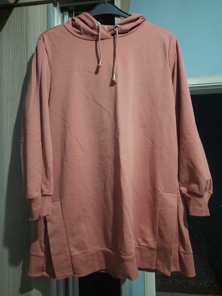 Gevşek Kesim Pembe Kadın Sweatshirt - Görsel 2