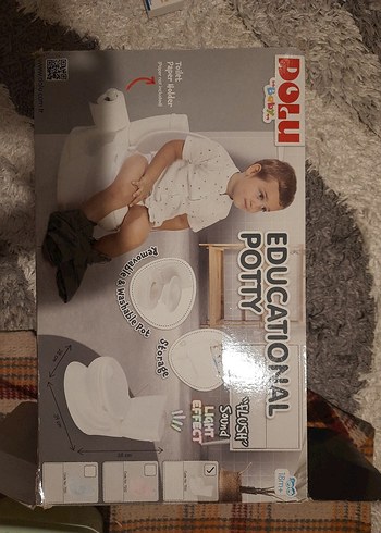 Bebek Hijyenine Uygun Beyaz Tuvalet Kapağı - Görsel 6