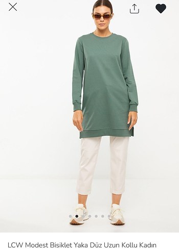 Kadın Haki Rahat Kesim Uzun Kollu Tunik - Görsel 4