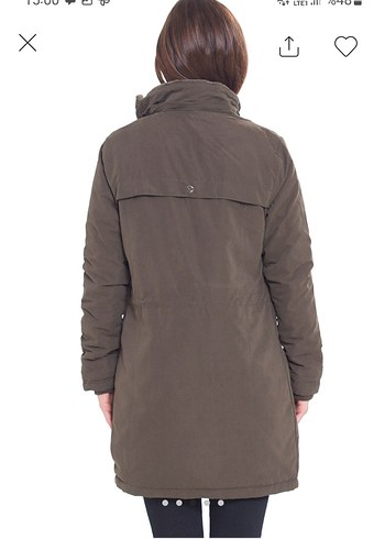 Kahverengi Sıcak Tüylü  Kadın Ceket mont - Görsel 7