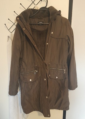 Kahverengi Sıcak Tüylü  Kadın Ceket mont - Görsel 3