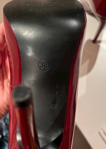 Koton Bordo Parlak Rugan Stiletto Topuklu Kadın Ayakkabı