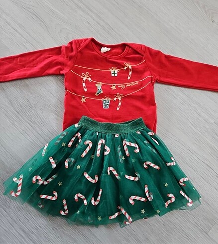 Kız bebek Yılbaşı Noel kıyafeti