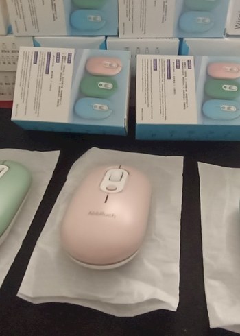 Pastel Bej Kablosuz Mouse AbbRuch - Görsel 4