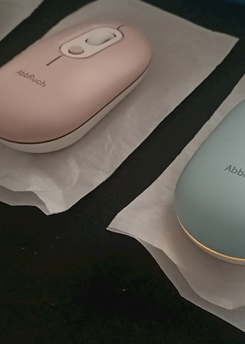 Pastel Bej Kablosuz Mouse AbbRuch - Görsel 5