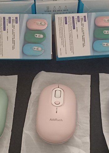 Pastel Bej Kablosuz Mouse AbbRuch - Görsel 6