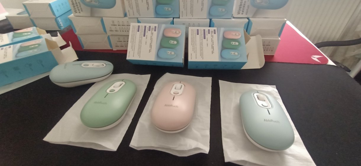 Pastel Bej Kablosuz Mouse AbbRuch - Görsel 4