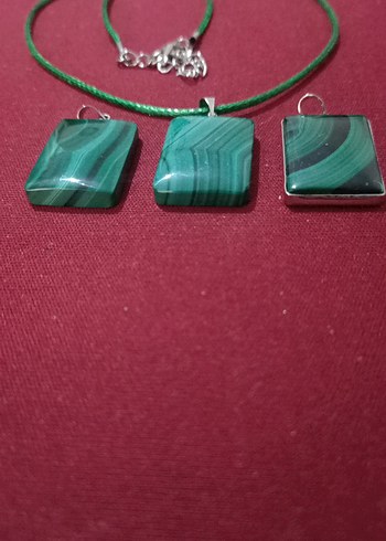 malahit Kadın Kolye Sevgililer günü - Görsel 3