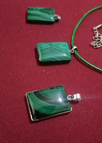 malahit Kadın Kolye Sevgililer günü - Görsel 2