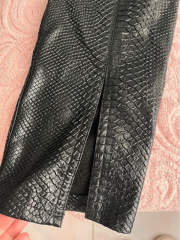 Eyyo içi pamuklu deri pantolon - Görsel 2