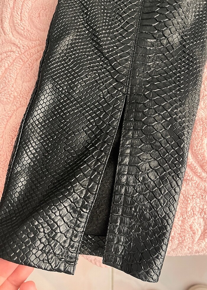 Eyyo içi pamuklu deri pantolon - Görsel 2