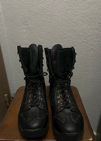 Erkek Siyah Kamuflaj Desenli Biker Bot - Görsel 2