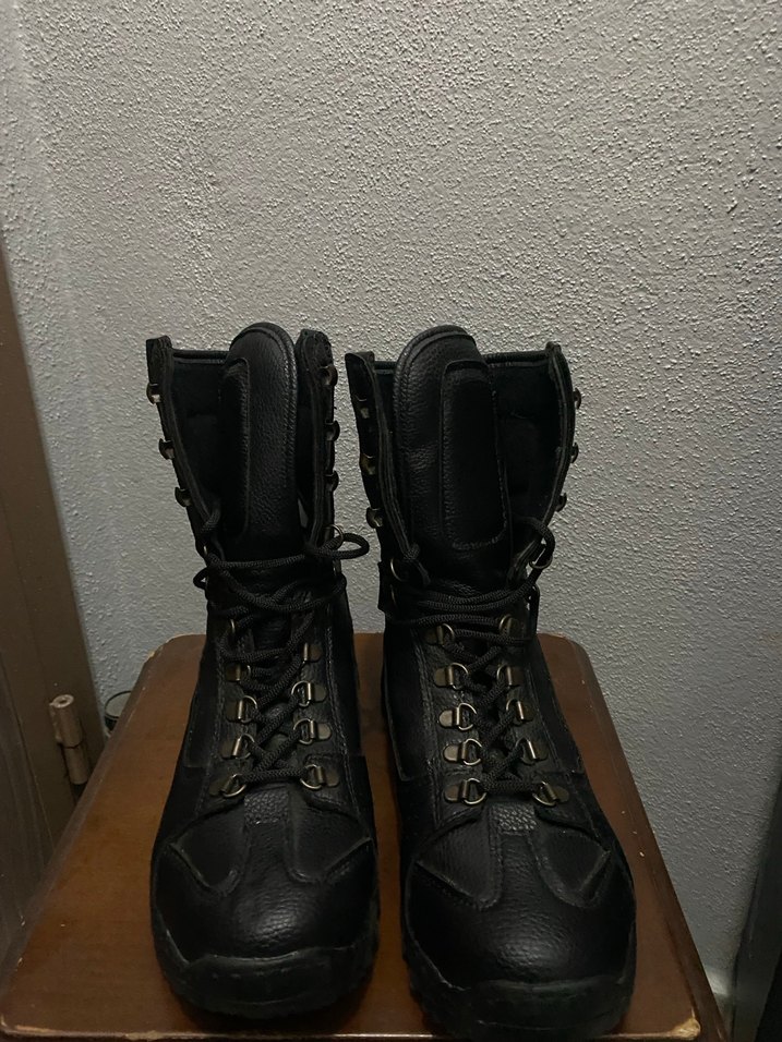 Erkek Siyah Kamuflaj Desenli Biker Bot - Görsel 2