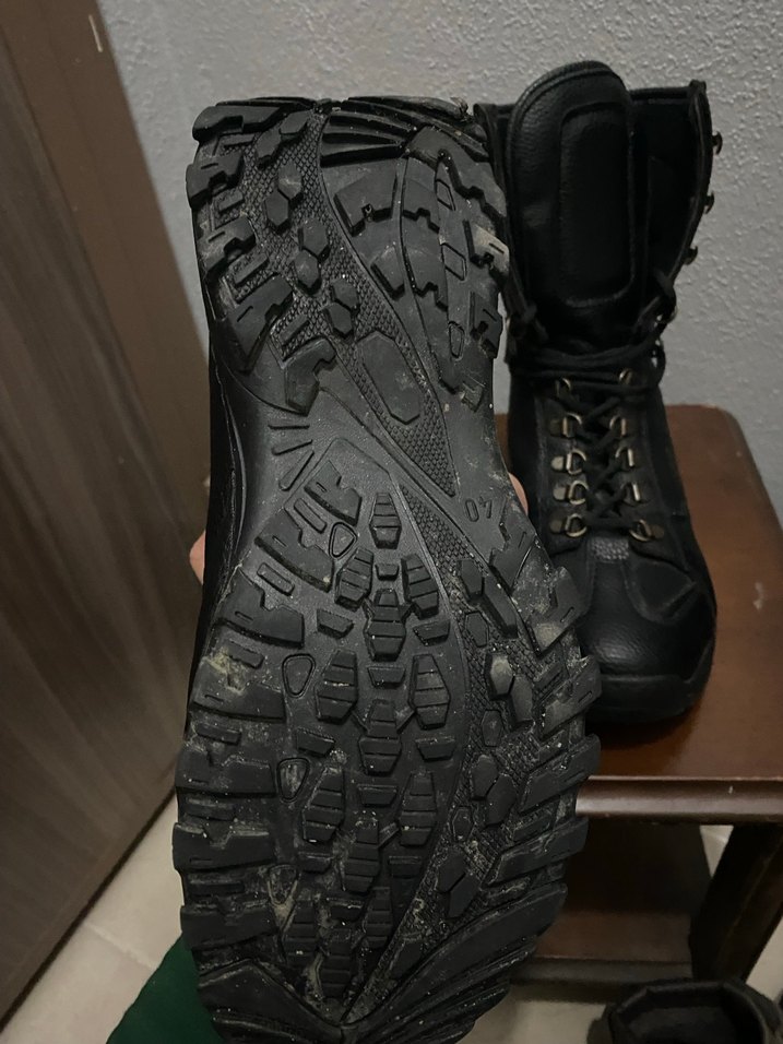 Erkek Siyah Kamuflaj Desenli Biker Bot - Görsel 3