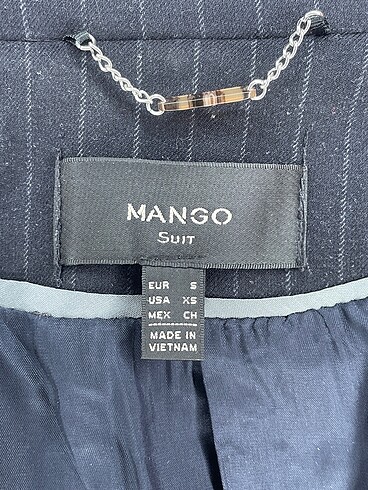 s Beden lacivert Renk Mango Blazer %70 İndirimli.