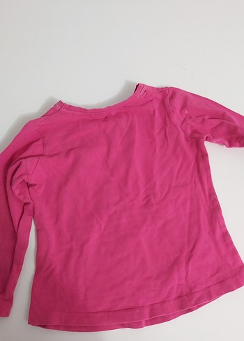 Standart Beden Beden Kız Çocuk Pembe Uzun Kollu Baskılı Sweatshirt