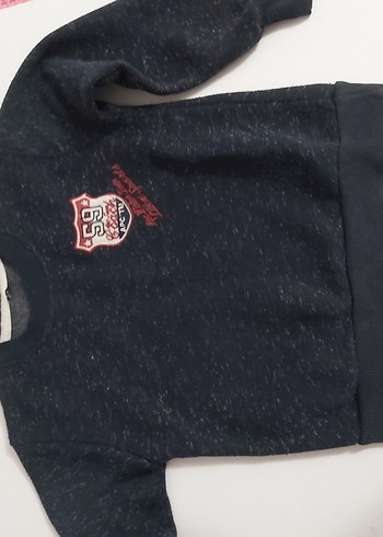 Siyah Erkek Çocuk Baskılı Sweatshirt