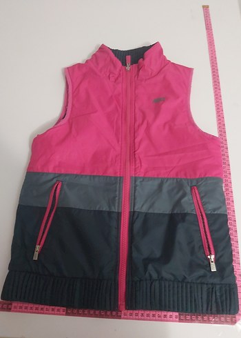Kız Çocuk Fermuarlı Pembe Spor Yelek