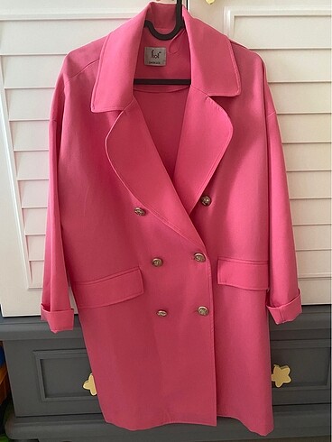 PEMBE OVERSİZE KRUVASE CEKET