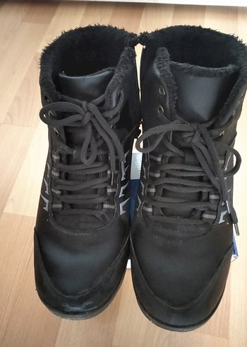 Siyah Bağcıklı ve yandan fermuarlı Erkek  Bot - Görsel 2