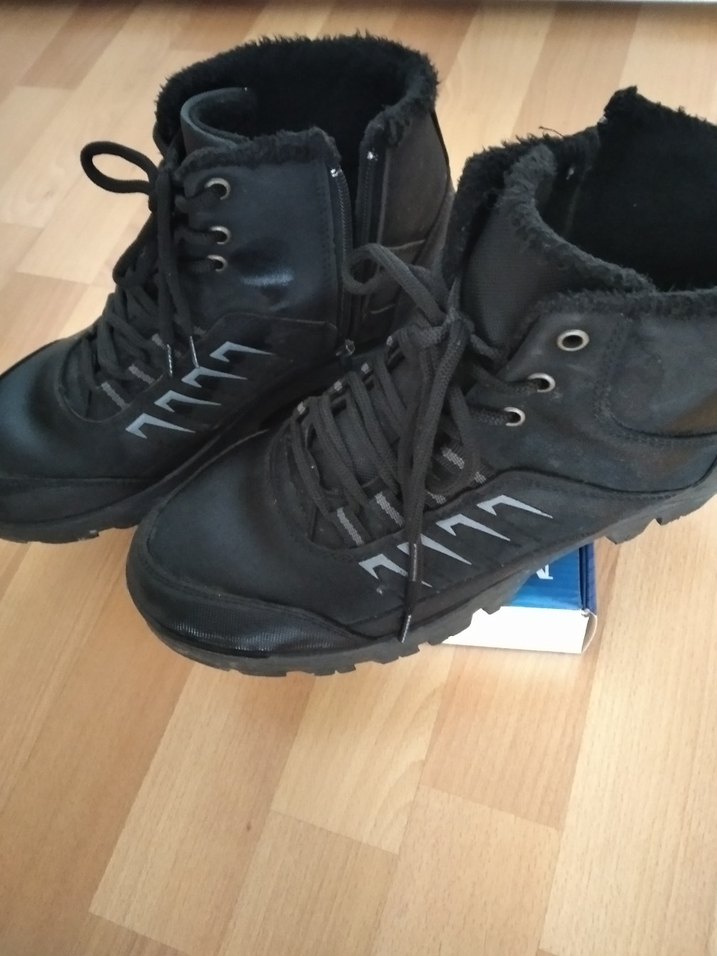 Siyah Bağcıklı ve yandan fermuarlı Erkek  Bot - Görsel 3