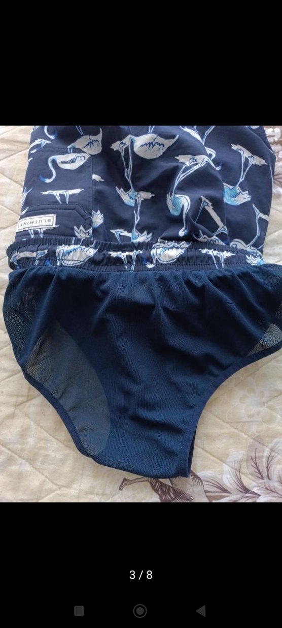 Bluemint Lacivert Baskılı Erkek çocuk Yüzme Şortu - Görsel 4