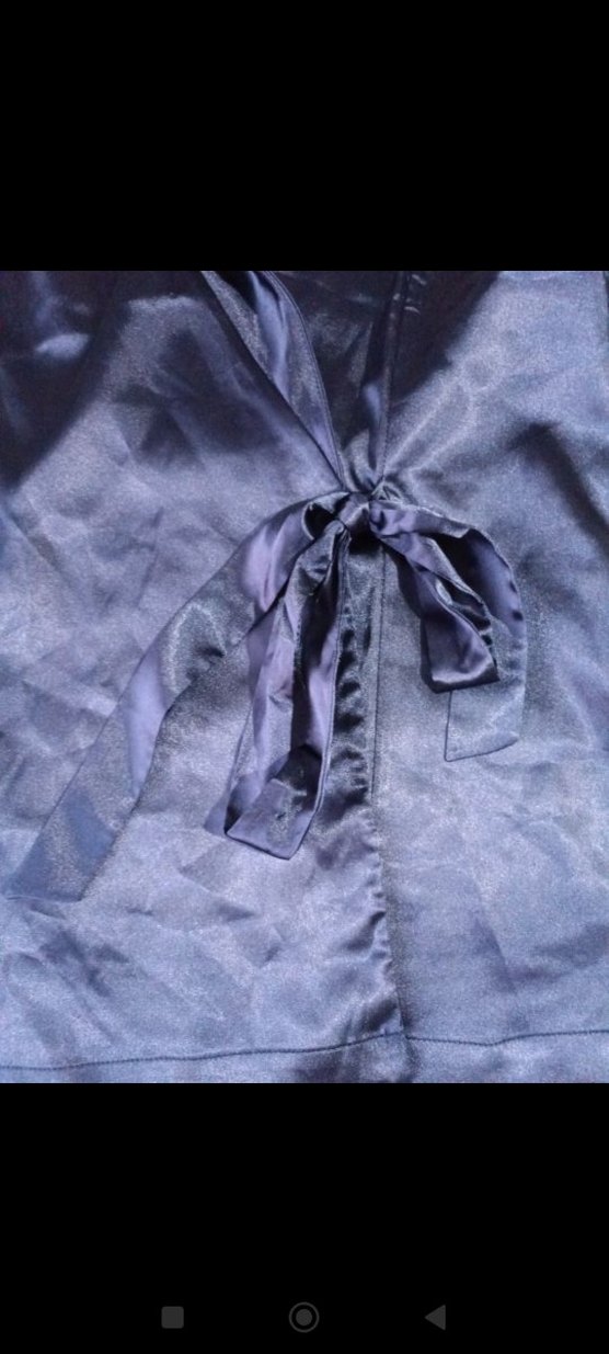 Lacivert Midi Kadın Uzun Kollu Sabahlık - Görsel 4