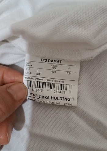 Erkek Beyaz Pamuklu Polo yaka Tişört - Görsel 3