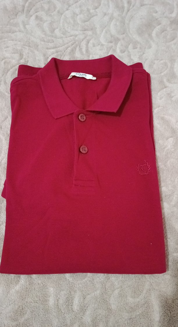 Colins Bordo Erkek Polo Yaka Kısa Kollu Tişört - Görsel 4