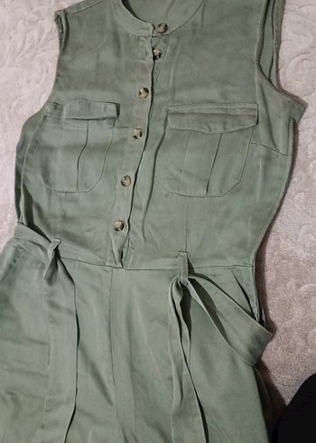 Kadın Yeşil Kemerli Uzun Tulum - Görsel 6