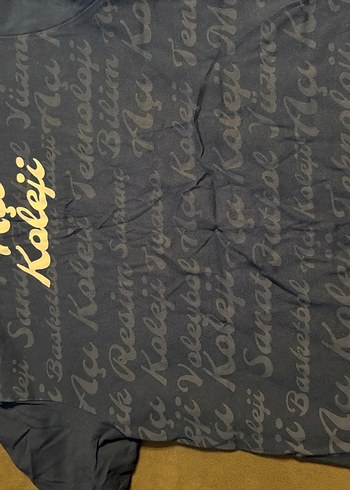 Açı koleji Altın Renkli Yaka Rozeti tişört - Görsel 3