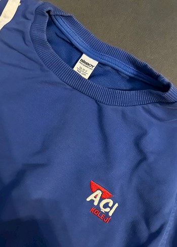 Açı koleji Mavi Baskılı Spor Sweatshirt - Görsel 2