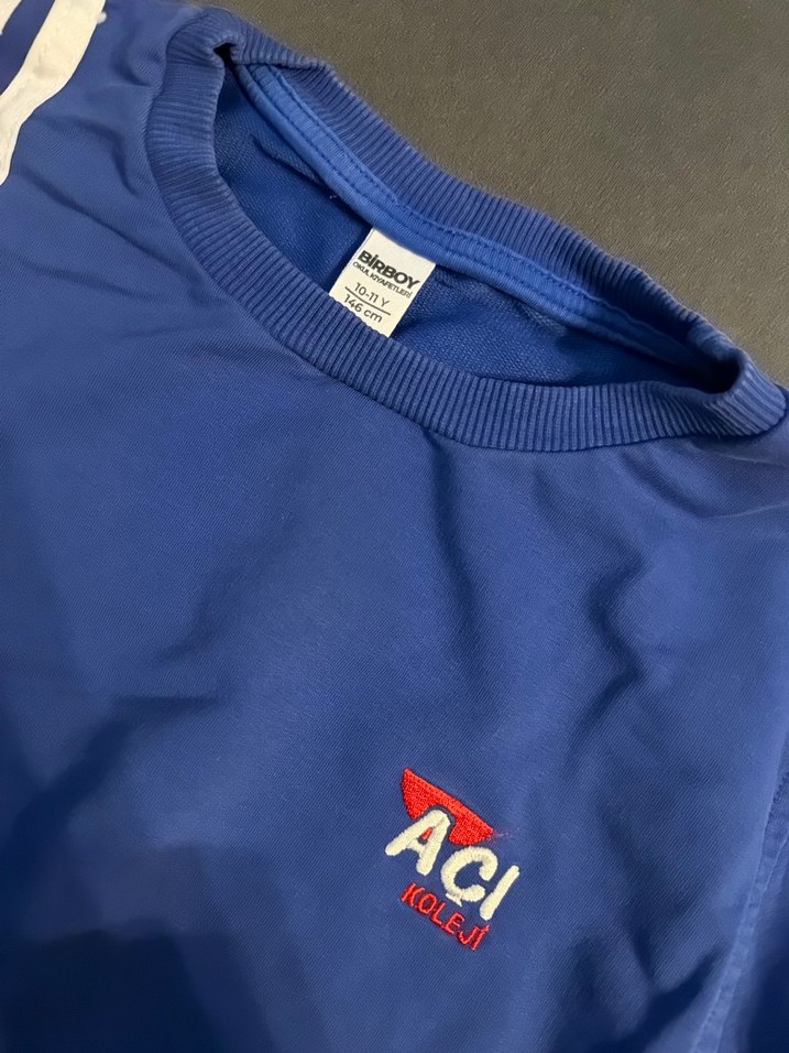 Açı koleji Mavi Baskılı Spor Sweatshirt - Görsel 2