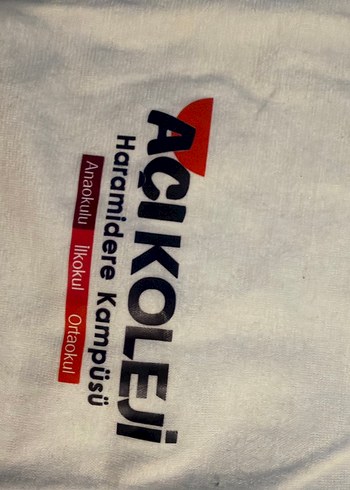 Açı koleji Baskılı Beyaz Atlet tişört - Görsel 2