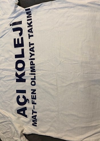 Açı koleji Baskılı Beyaz Atlet tişört - Görsel 4