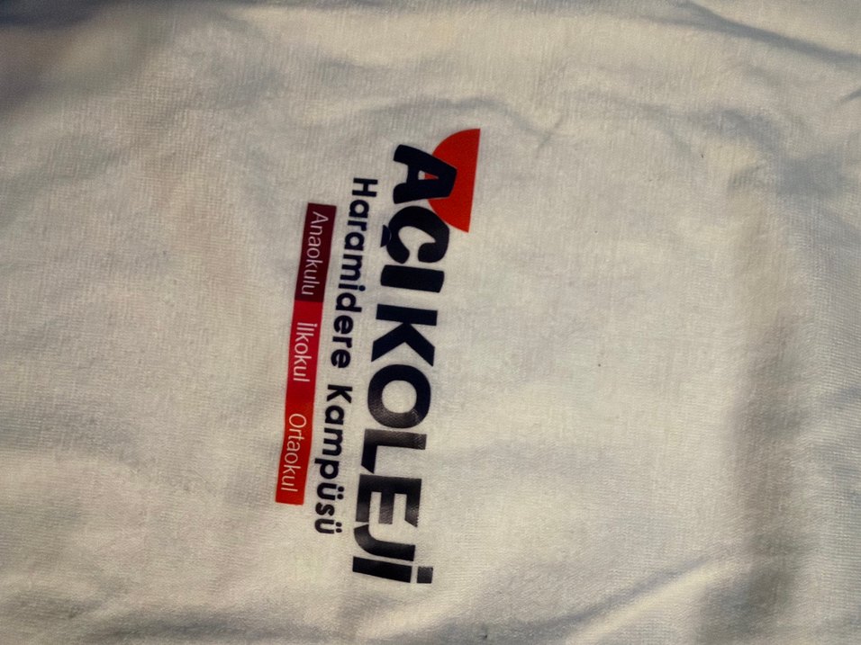 Açı koleji Baskılı Beyaz Atlet tişört - Görsel 2