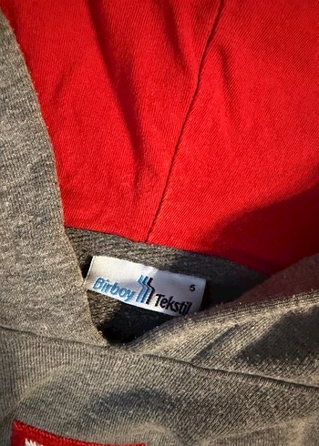 Açı koleji Kapüşonlu Gri Çocuk Sweatshirt - Görsel 2