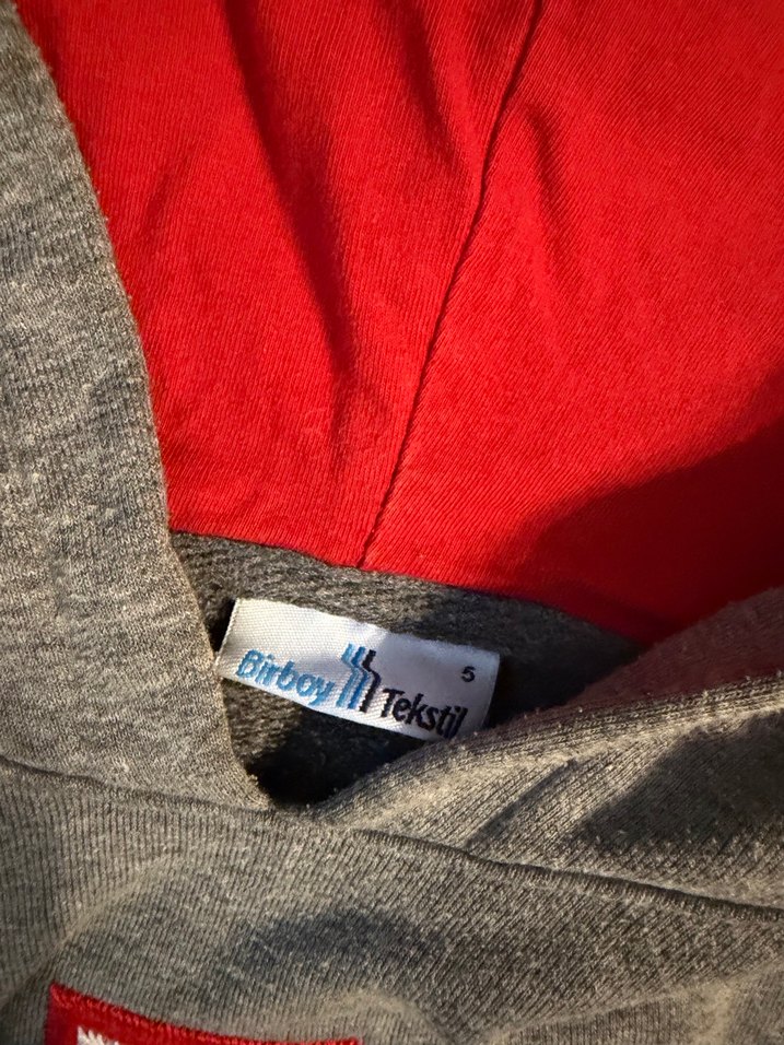 Açı koleji Kapüşonlu Gri Çocuk Sweatshirt - Görsel 2