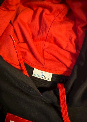 Açı koleji Kırmızı Kapüşonlu Sweatshirt - Görsel 2